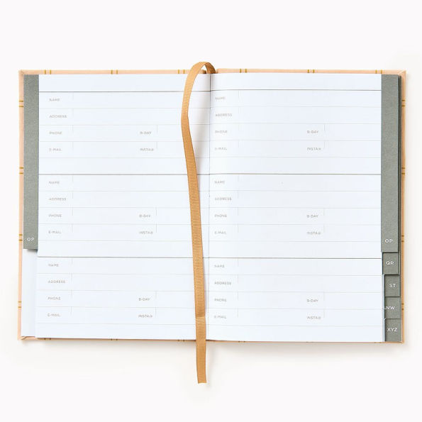 Sand Grid Paper Wasp Bookcloth Address Book