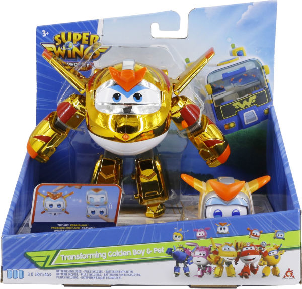 Super Wings Transforming Golden Boy & Golden Pet