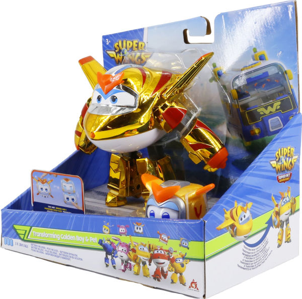 Super Wings Transforming Golden Boy & Golden Pet