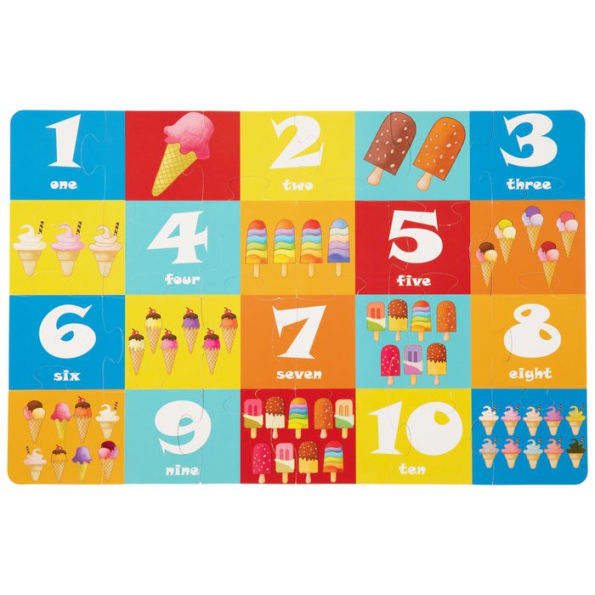 24 PC Splash Parks & Ice Cream Cones 2-Sided Beginner Puzzle for Toddlers