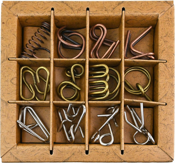 True Genius Metal - Set of 12 Brainteaser Puzzles