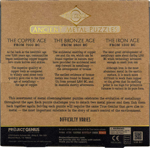 True Genius Metal - Set of 12 Brainteaser Puzzles