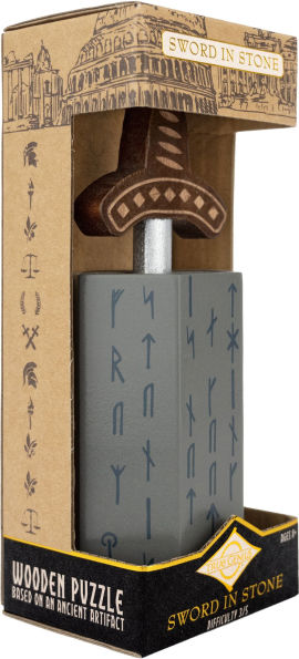 True Genius Sword & Stone Wooden Brainteaser Puzzle