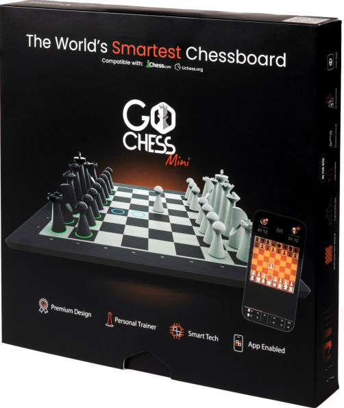 GoChess Mini - AI Electronic Chess Board Game, Light Up Chess Set for Adults & Kids for All Skill Levels with Online Play App - Perfect as a Gift for Smart Board Games Lovers