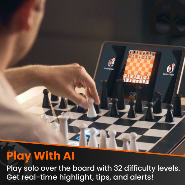 GoChess Mini - AI Electronic Chess Board Game, Light Up Chess Set for Adults & Kids for All Skill Levels with Online Play App - Perfect as a Gift for Smart Board Games Lovers