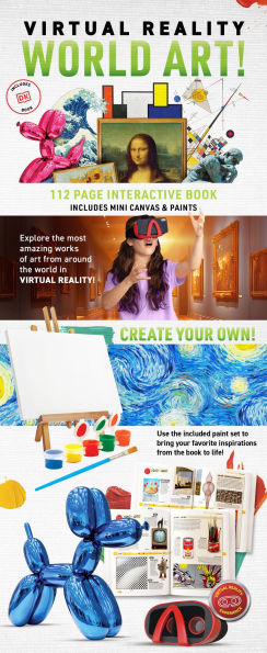 Virtual Reality World Art Kit included a DK Book, VR Goggles, Mini canvas and paints