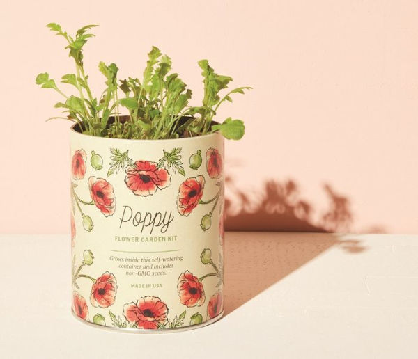 Poppy Waxed Planter Grow Kit