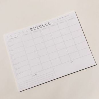 Monthly List Deskpad
