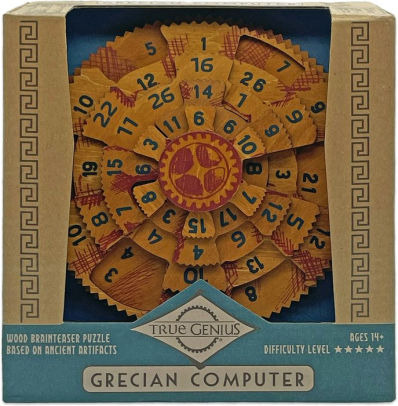 True Genius Greek Computer 2 Wooden Brainteaser Puzzle