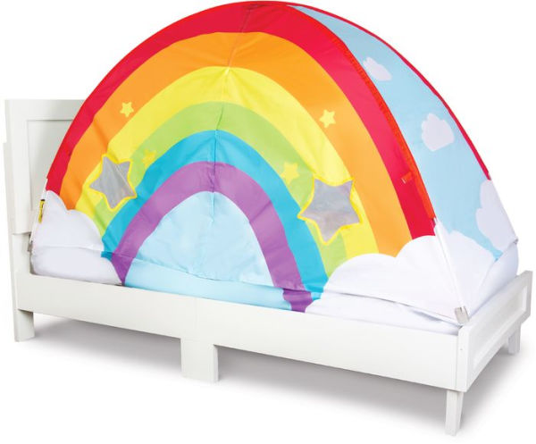 Good Banana Rainbow Bed Tent - Ventilated Indoor Play Tent with E-Z setup for Twin beds