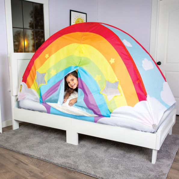 Good Banana Rainbow Bed Tent - Ventilated Indoor Play Tent with E-Z setup for Twin beds