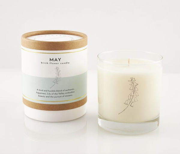 May Lily of the Valley Candle in Rocks Glass