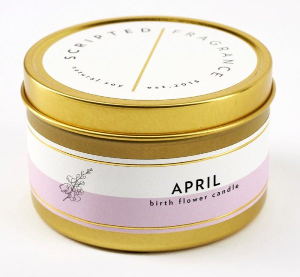 April Sweet Pea Candle in Tin