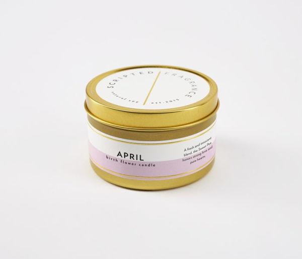 April Sweet Pea Candle in Tin