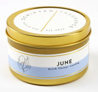 Title: June Honeysuckle Candle in Tin