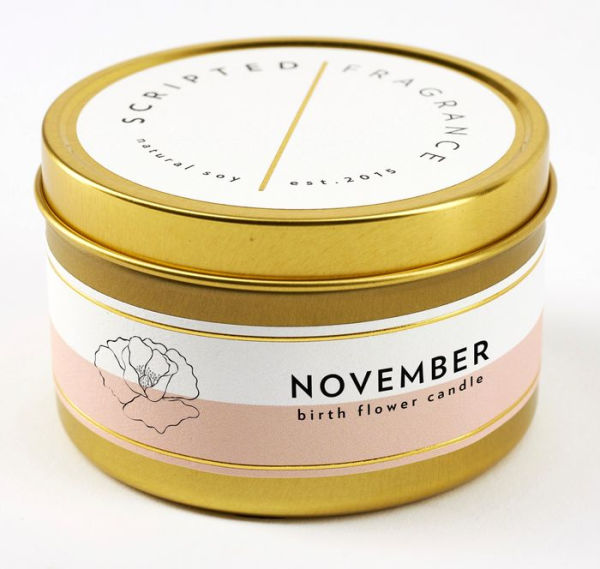 November Peony Candle in Tin