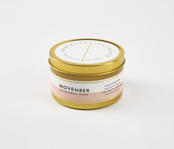 November Peony Candle in Tin