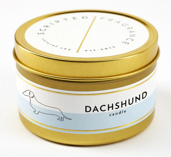 Dachshund Candle in Tin