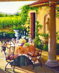 Title: Under the Tuscan Sun, Hand-Cut Wooden Jigsaw Puzzle (100 Pieces)