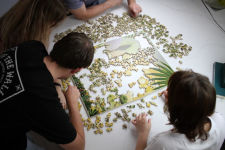 Alternative view 3 of Dog Walkers, Hand-Cut Wooden Jigsaw Puzzle (100 Pieces)