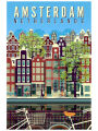 Amsterdam, Boardwalk Wooden Jigsaw Puzzle (Large Size - 300 Pieces)