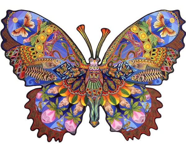 New Animal Butterfly, Wooden Jigsaw Puzzle (Jumbo Size - 460 Pieces)