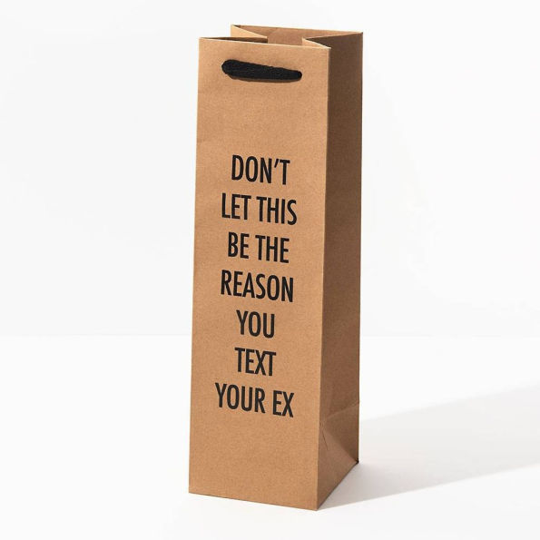 Text Your Ex Wine Bottle Gift Bag