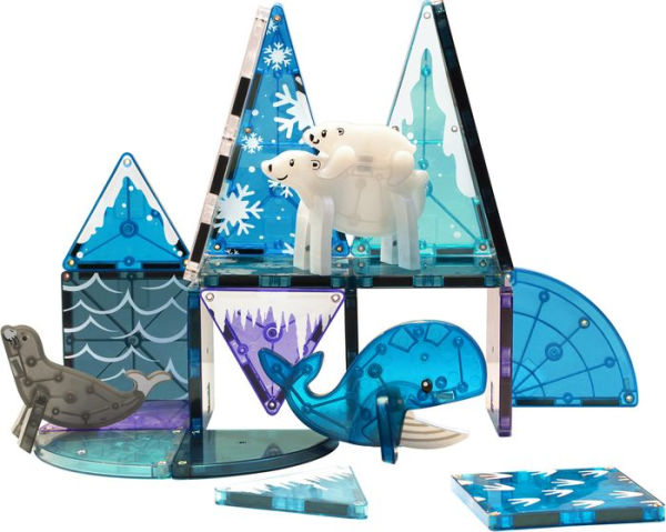 MAGNA-TILES Arctic Animals 25-Piece Magnetic Construction Set, The ORIGINAL Magnetic Building Brand