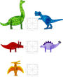 Alternative view 4 of MAGNA-TILES Dinos 5-Piece Magnetic Construction Set, The ORIGINAL Magnetic Building Brand