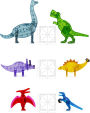 Alternative view 4 of MAGNA-TILES Dino World XL 50-Piece Magnetic Construction Set, The ORIGINAL Magnetic Building Brand