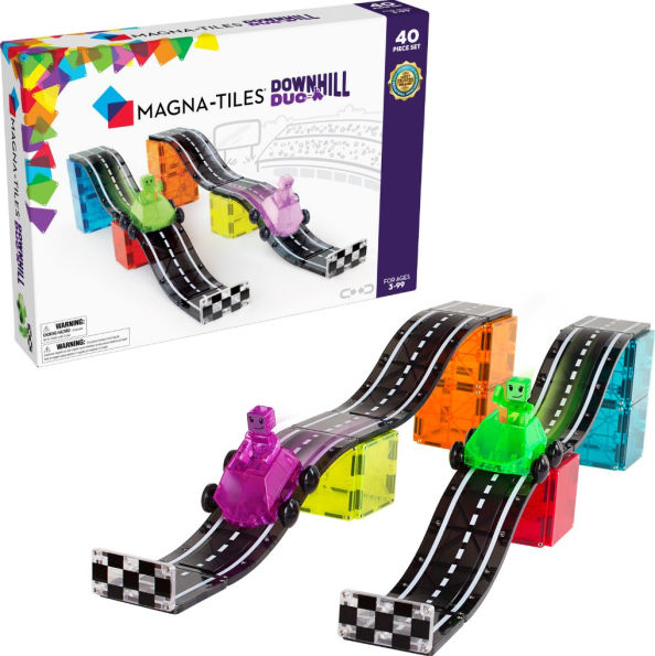 MAGNA-TILES Downhill Duo 40-Piece Magnetic Construction Set, The ORIGINAL Magnetic Building Brand