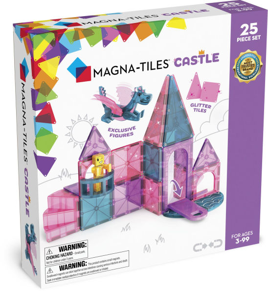 MAGNA-TILES Castle 25-Piece Magnetic Construction Set, The ORIGINAL Magnetic Building Brand