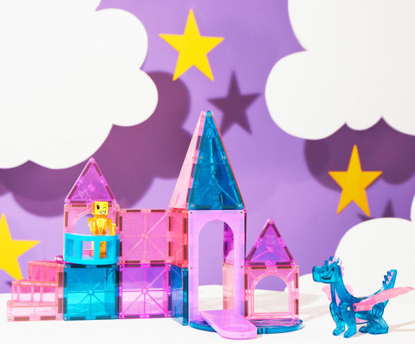 MAGNA-TILES Castle 25-Piece Magnetic Construction Set, The ORIGINAL Magnetic Building Brand