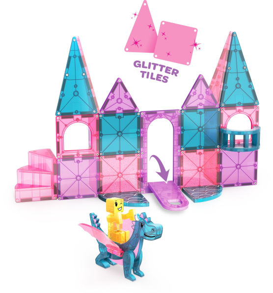 MAGNA-TILES Castle 25-Piece Magnetic Construction Set, The ORIGINAL Magnetic Building Brand