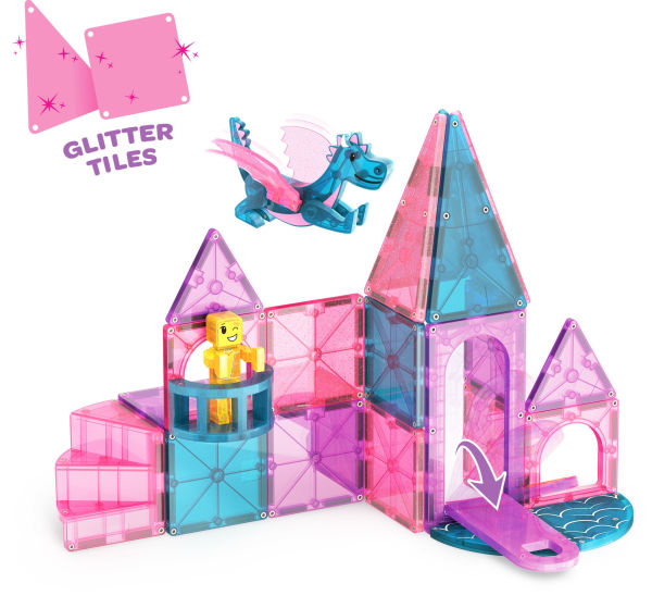 MAGNA-TILES Castle 25-Piece Magnetic Construction Set, The ORIGINAL Magnetic Building Brand