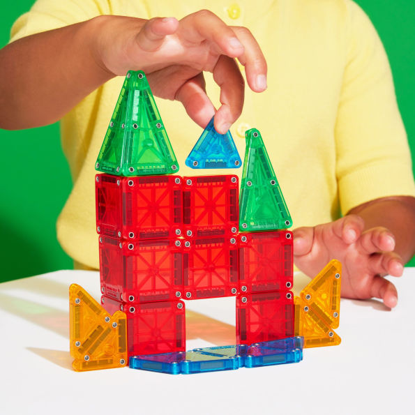 MAGNA-TILES microMAGS Travel 26-Piece Magnetic Construction Set - Bold Colors, The ORIGINAL Magnetic Building Brand