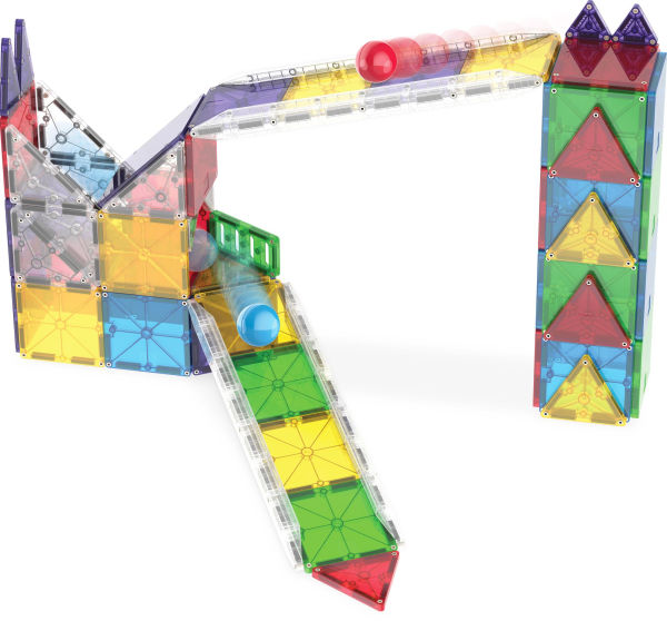 MAGNA-TILES® Rail Racers Deluxe 90-Piece Magnetic Construction Set, The Original Magnetic Building Brand