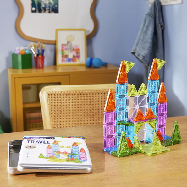 MAGNA-TILES® Travel Set Deluxe 55-Piece Magnetic Construction Set, The Original Magnetic Building Brand