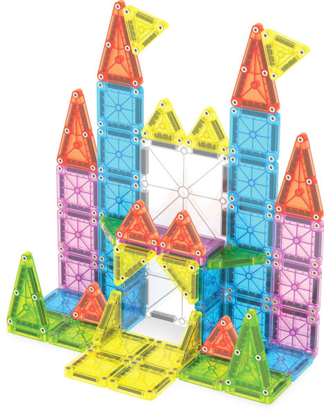 MAGNA-TILES® Travel Set Deluxe 55-Piece Magnetic Construction Set, The Original Magnetic Building Brand