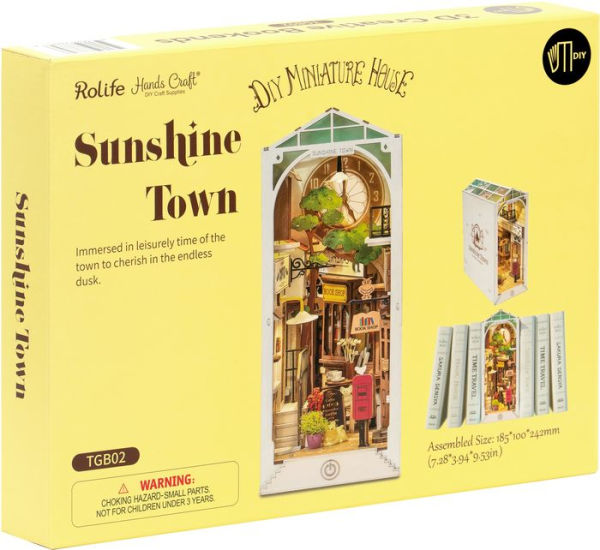 DIY Miniature Bookend: Sunshine Town