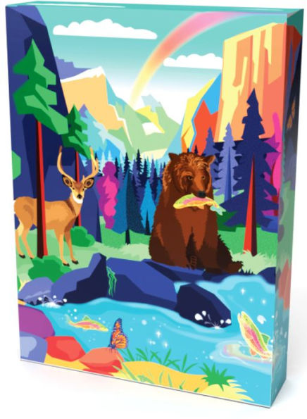 Yosemite Wildlife Glow In The Dark Watercolor Art