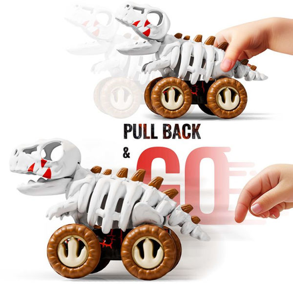 Skeleton Dino Dasher Pull Back Truck - Trex