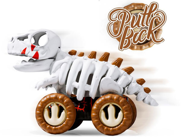 Skeleton Dino Dasher Pull Back Truck - Trex
