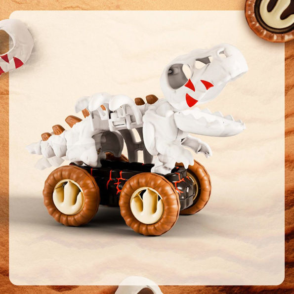 Skeleton Dino Dasher Pull Back Truck - Trex