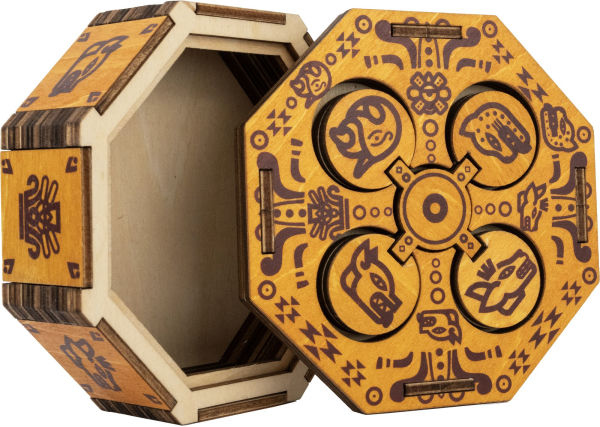 True Genius Aztec Family Chest Wooden Brainteaser Puzzle