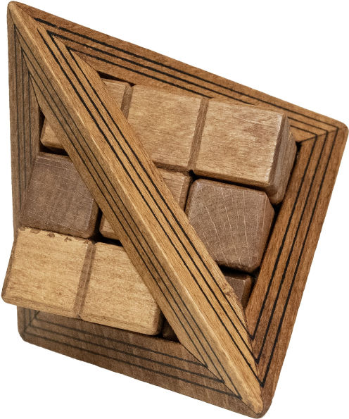 True Genius Egyptian Triglyph Wooden Brainteaser Puzzle