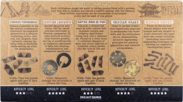 True Genius Lost Treasure Wooden Brainteaser Puzzle