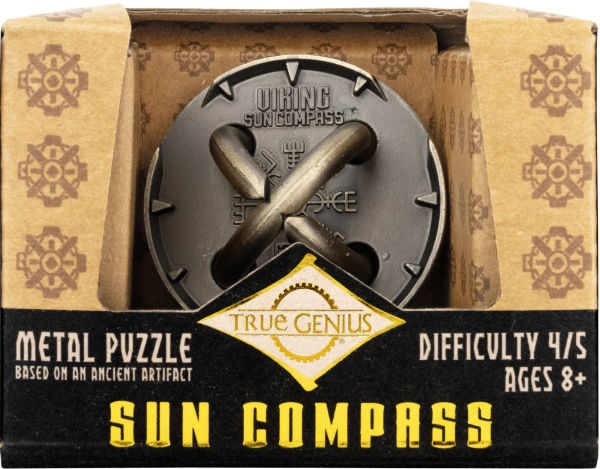 True Genius Sun Compass Wooden Brainteaser Puzzle