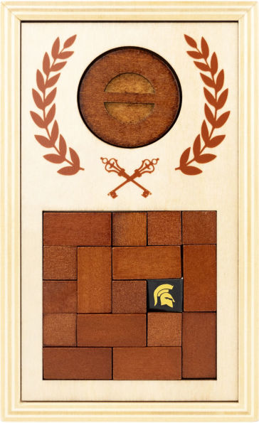 True Genius Roman Lock Box Wooden Brainteaser Puzzle