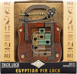 Alternative view 1 of True Genius Metal - Lock & Key Egyptian Pin Lock Brainteaser Puzzle